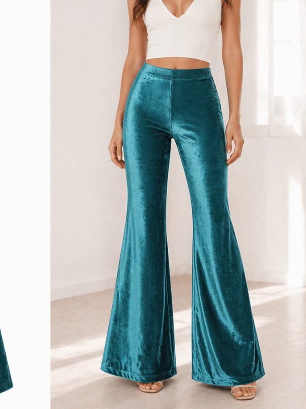 Velvet Flare Pants | Bell Bottom | Buttery Soft | Rose / Emerald | Choose Color